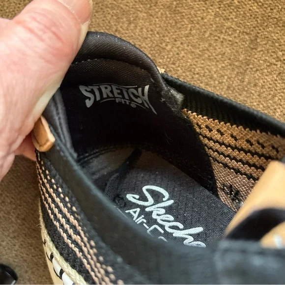 Skechers Women's Wilshire Blvd Lace-Up Sneaker Bellevue Black Size 9.5 - Picture 9 of 9